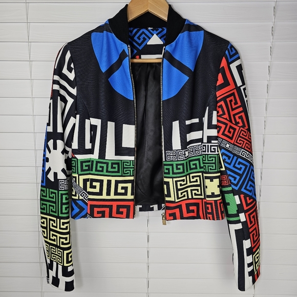 SHEIN Jackets & Blazers - SHEIN Cropped Colorful Lined Jacket
